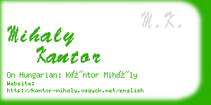 mihaly kantor business card